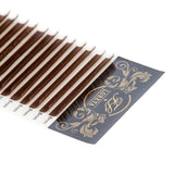 0.07 Volume Silk Mixed Lengths Brown Lash Extensions